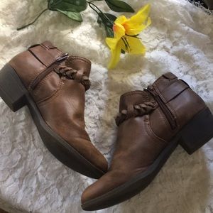 Forever 21 Brown Leather Ankle Boots